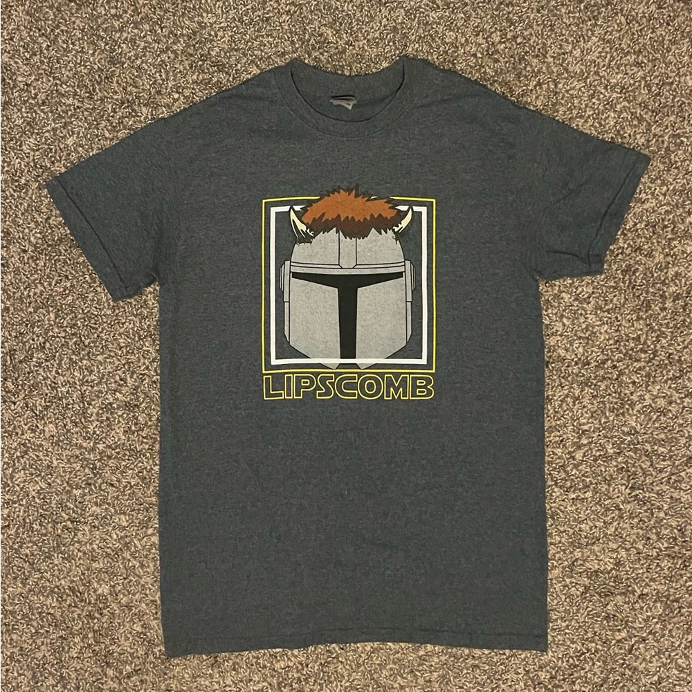 Lipscomb University Bisons Mandalorian Helmet T - Shirt Tee, Sz S